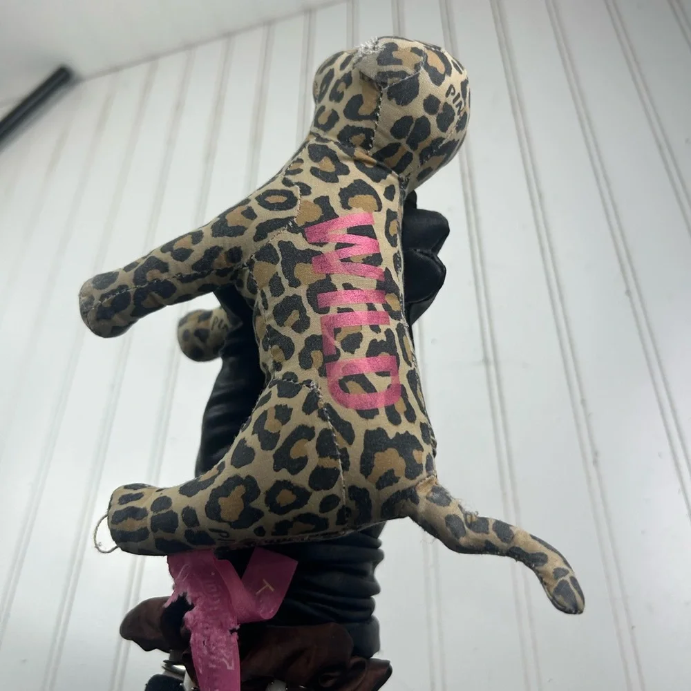 Victoria Secret Y2K Vintage Leopard Print 'WILD' Plush Dog Stuffed Animal